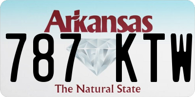 AR license plate 787KTW