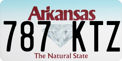 AR license plate 787KTZ