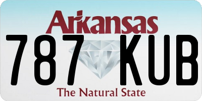 AR license plate 787KUB