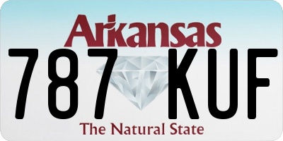 AR license plate 787KUF