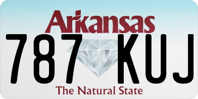 AR license plate 787KUJ