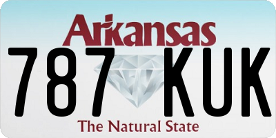 AR license plate 787KUK