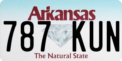 AR license plate 787KUN