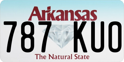 AR license plate 787KUO
