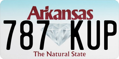 AR license plate 787KUP