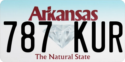AR license plate 787KUR