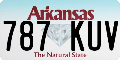AR license plate 787KUV