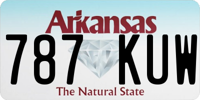 AR license plate 787KUW