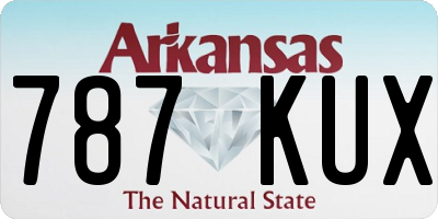 AR license plate 787KUX