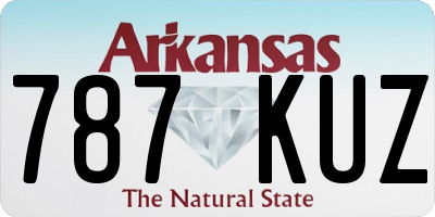 AR license plate 787KUZ