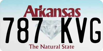 AR license plate 787KVG