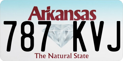 AR license plate 787KVJ