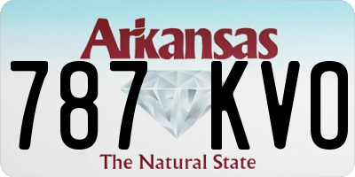 AR license plate 787KVO
