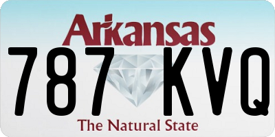 AR license plate 787KVQ