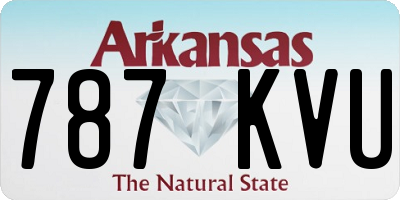 AR license plate 787KVU