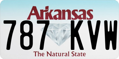 AR license plate 787KVW