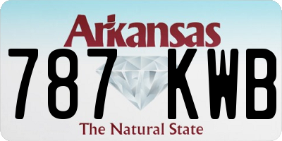 AR license plate 787KWB