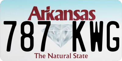 AR license plate 787KWG