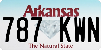 AR license plate 787KWN