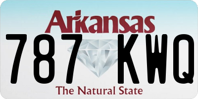 AR license plate 787KWQ