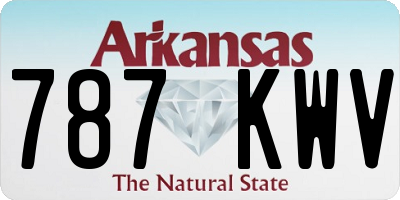 AR license plate 787KWV