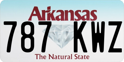AR license plate 787KWZ