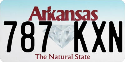 AR license plate 787KXN