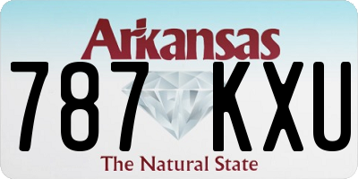 AR license plate 787KXU