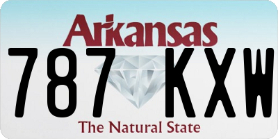 AR license plate 787KXW
