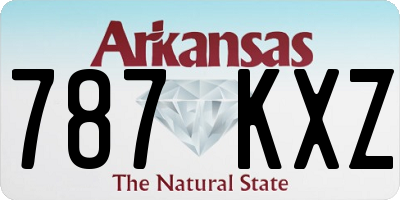 AR license plate 787KXZ