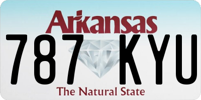AR license plate 787KYU