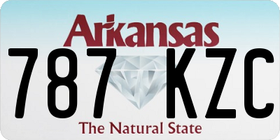 AR license plate 787KZC