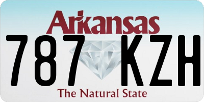 AR license plate 787KZH