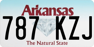 AR license plate 787KZJ
