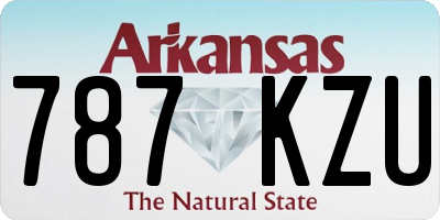 AR license plate 787KZU