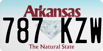 AR license plate 787KZW