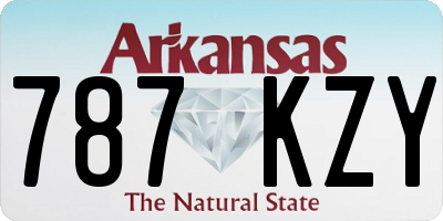 AR license plate 787KZY