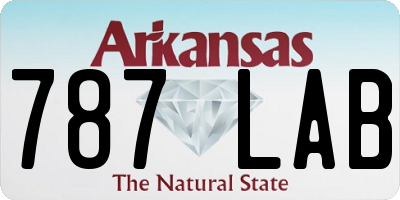 AR license plate 787LAB