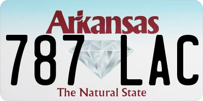 AR license plate 787LAC