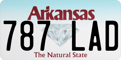 AR license plate 787LAD