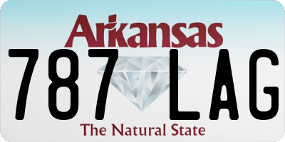 AR license plate 787LAG