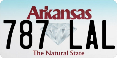 AR license plate 787LAL