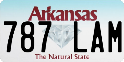 AR license plate 787LAM