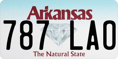 AR license plate 787LAO