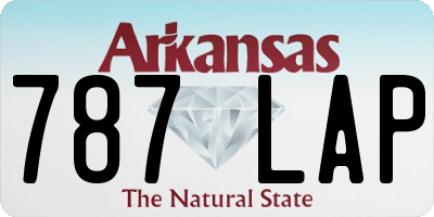 AR license plate 787LAP