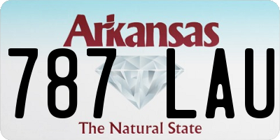 AR license plate 787LAU