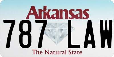 AR license plate 787LAW