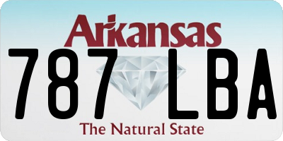 AR license plate 787LBA