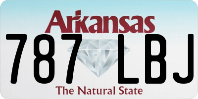 AR license plate 787LBJ