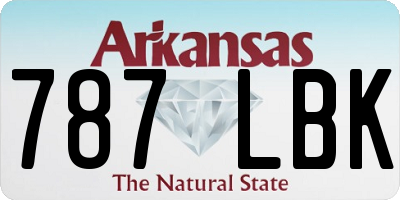 AR license plate 787LBK